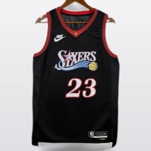 Philadelphia 76ers Retro Black Jersey — James #23