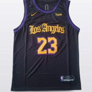 Los Angeles Lakers Embroidered Jersey — #23 Black Latin Nights