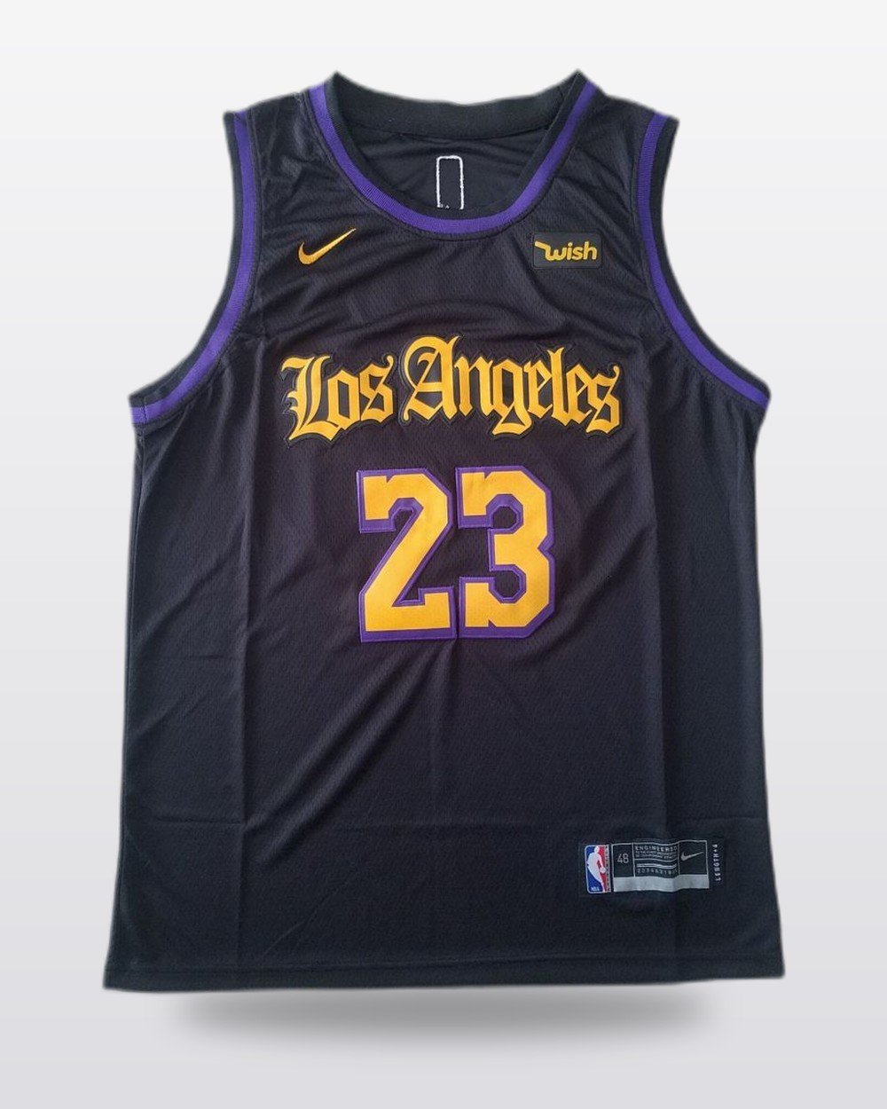Los Angeles Lakers Embroidered Jersey — #23 Black Latin Nights