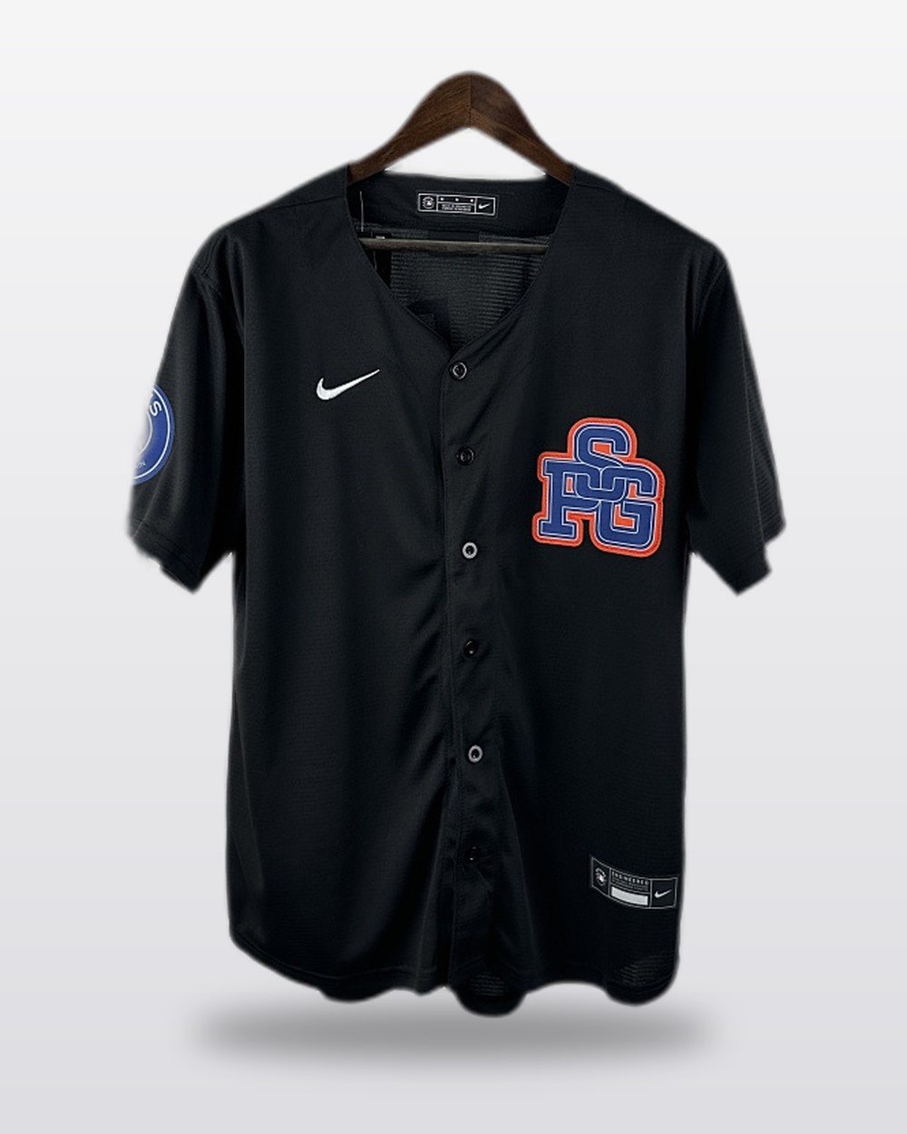 Paris Saint-Germain x MLB Crossover Baseball Jersey — Black